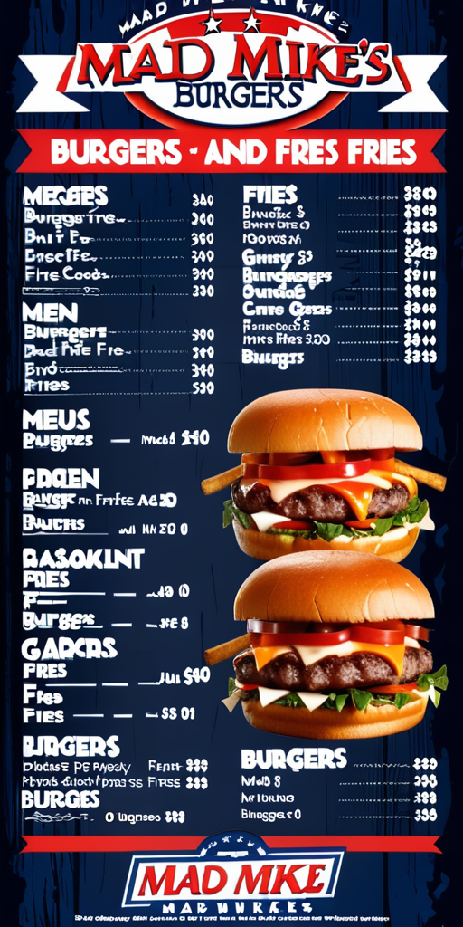 mad mike's burgers and fries menu