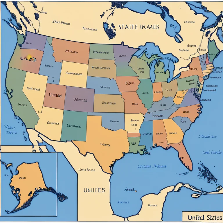 united states map with state names