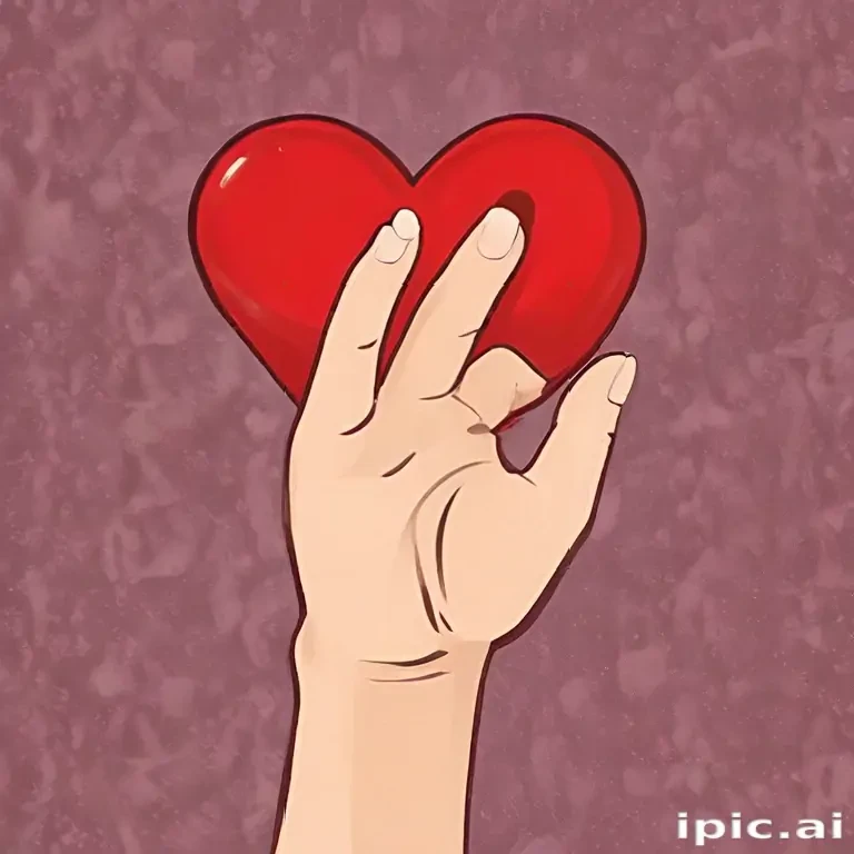 hand heart clipart