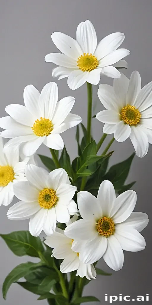 white flowers on white background