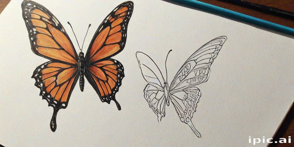 butterfly drawling