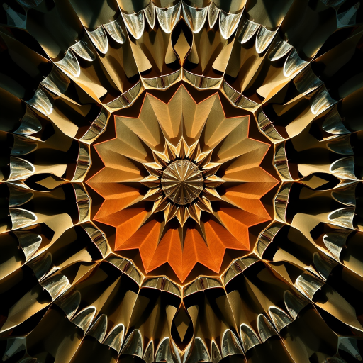 Generate a high-resolution image of an abstract geometric pattern, shot with a DSLR camera at f/8 aperture, ISO 100, 1/250s shutter speed, at a bird's eye view, using natural light to enhance colors and shadows.