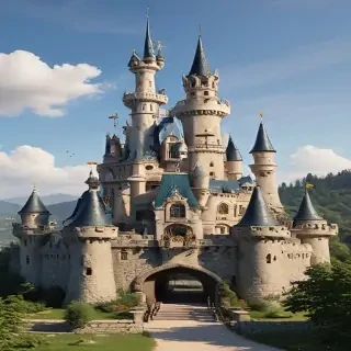 cartoon of castle