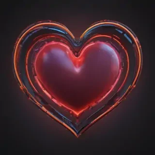 neon heart png