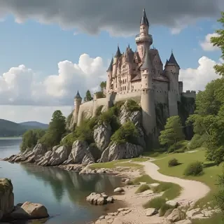 cartoon of castle
