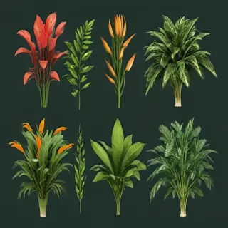 plants no background