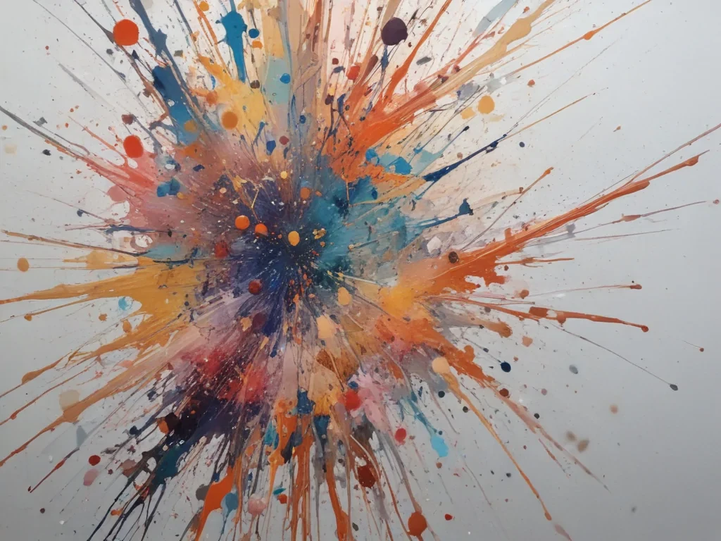 transparent paint splatter