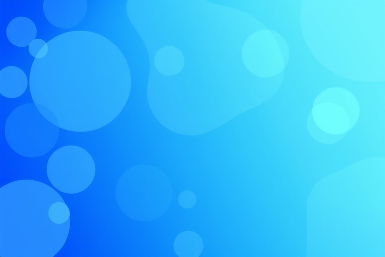 create a digital background featuring a gradient blue color with overlapping circles and geometric shapes in various sizes and opacity.
