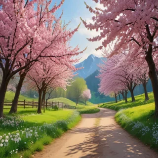 spring aesthetic desktop wallpaper