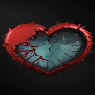 broken heart black background