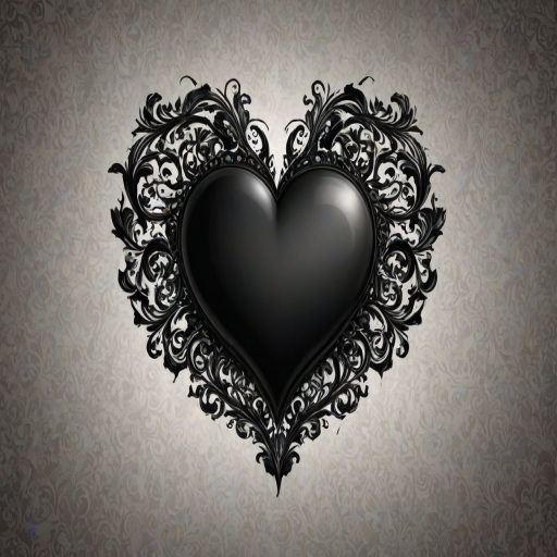wallpaper black heart