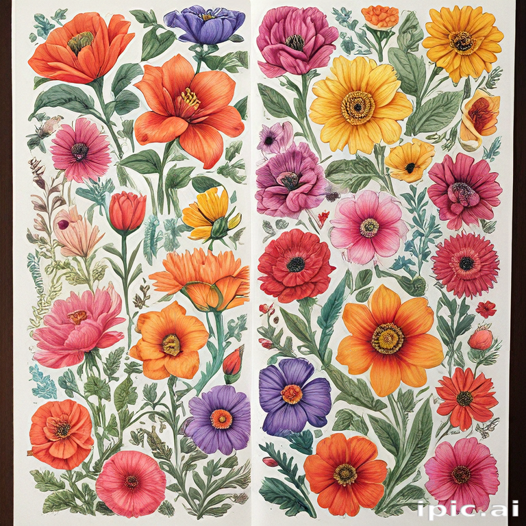 A Vibrant Floral Arrangement Featuring a Variety of Colorful Flowers