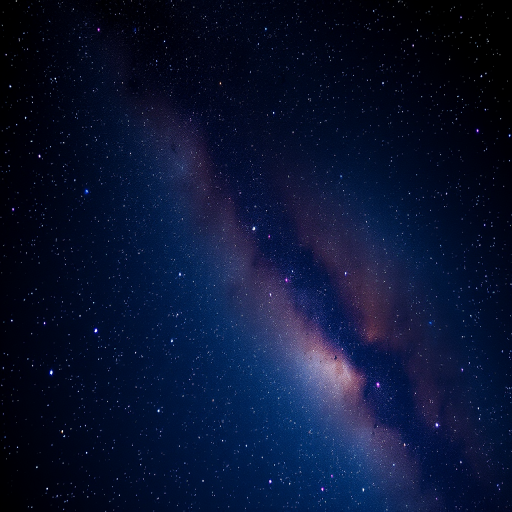 Regenerate a vibrant starry night sky filled with colorful twinkling stars in various hues, using a Canon EOS R5 with a 50mm lens, aperture f/1.8, ISO 100, 1/200s shutter speed, shot from a wide-angle view to capture depth and richness in colors.