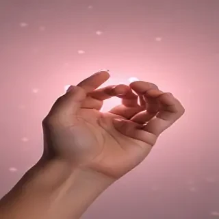 hand heart aesthetic