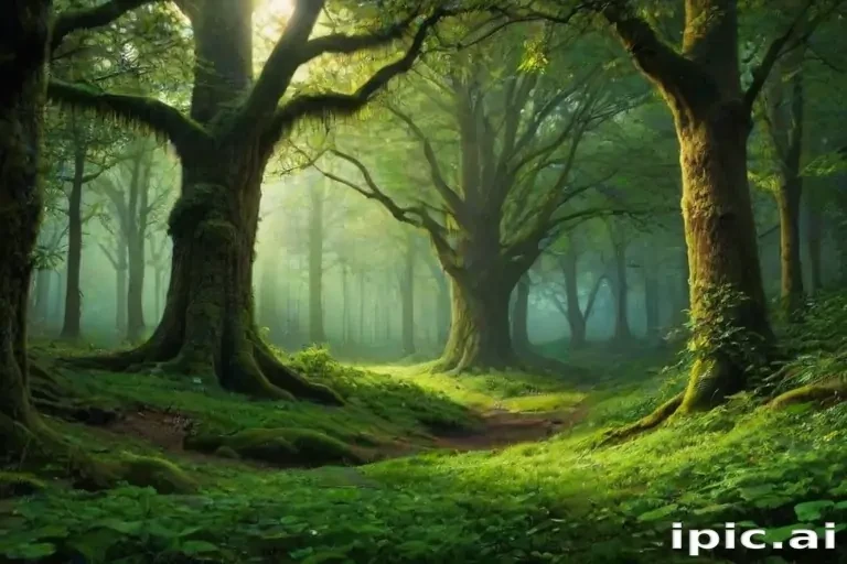 beautiful magical forest background