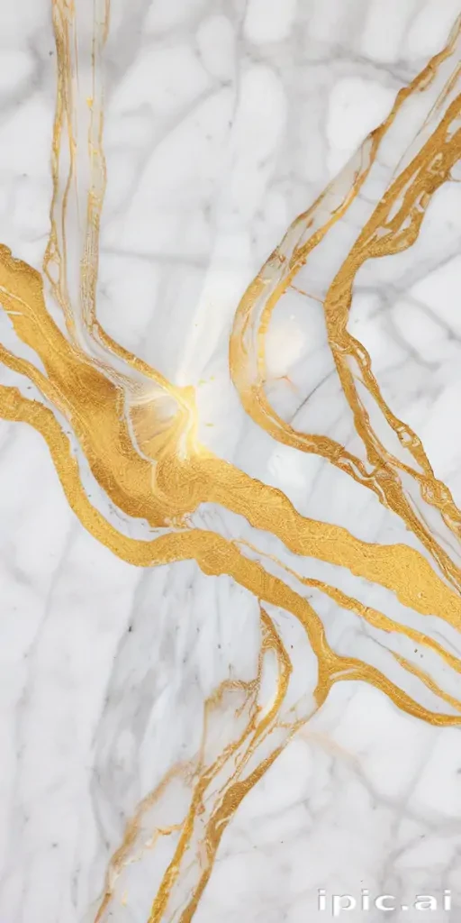 white and gold marble