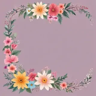 flowery border clipart