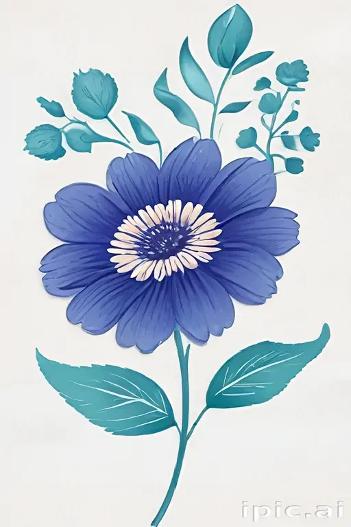 blue flower clip art