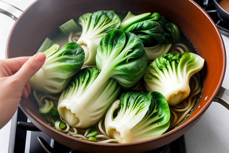 cooking bok choy for ramen