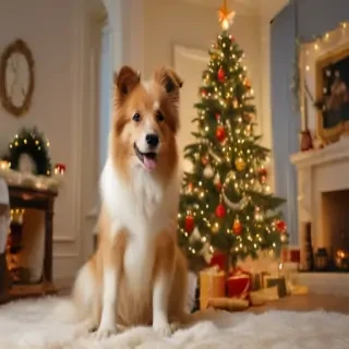 christmas wallpaper dog
