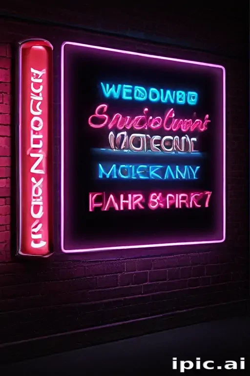 neon sign mockup