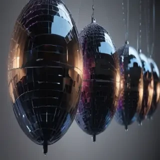 transparent disco balls