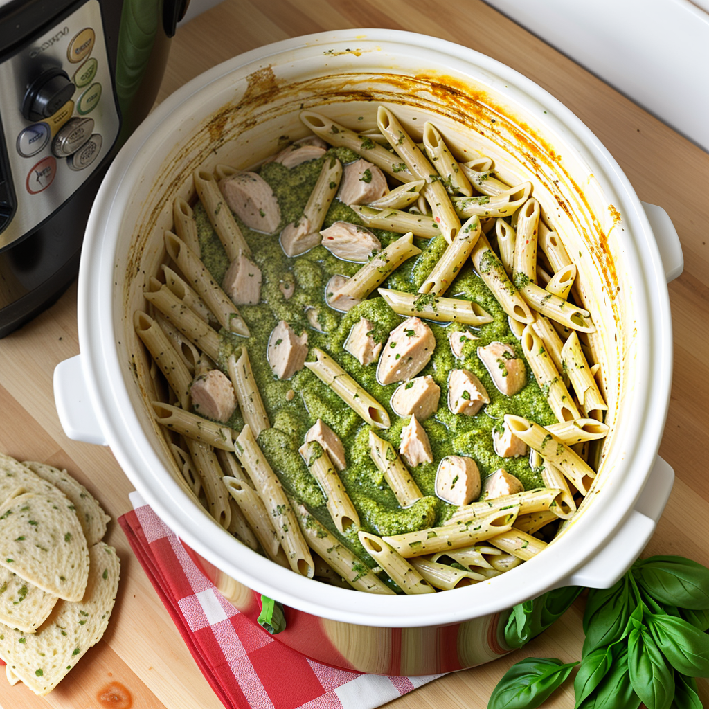 pesto chicken pasta crock pot