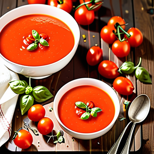 tomato soup with cherry tomatoes