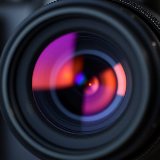 Generate a high-quality image of a camera lens with a shallow depth of field, ISO 100, f/2.8, 50mm lens, 1/200s shutter speed, 4K resolution, macro view, and natural lighting.