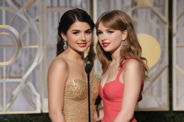 selena gomez and taylor swift golden globes 2024