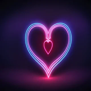 neon heart wallpaper