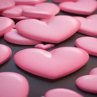 pink hearts aesthetic