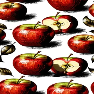 drawn apples