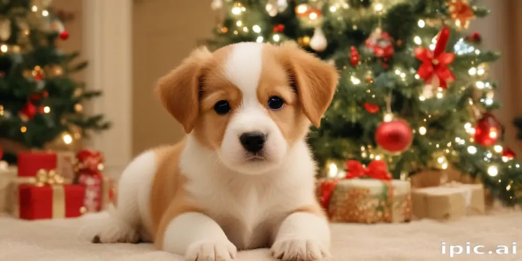 puppy christmas dog wallpaper