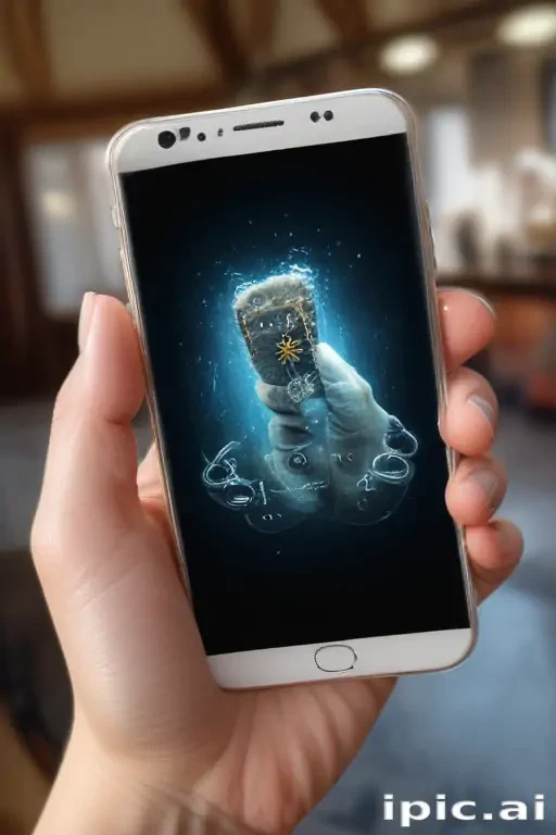 hand holding phone png