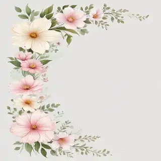transparent flower border