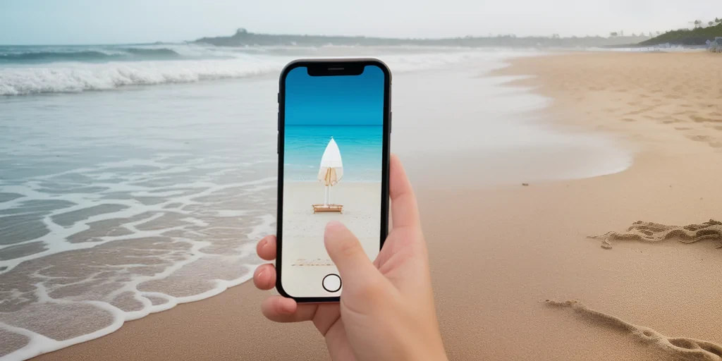 beach iphone