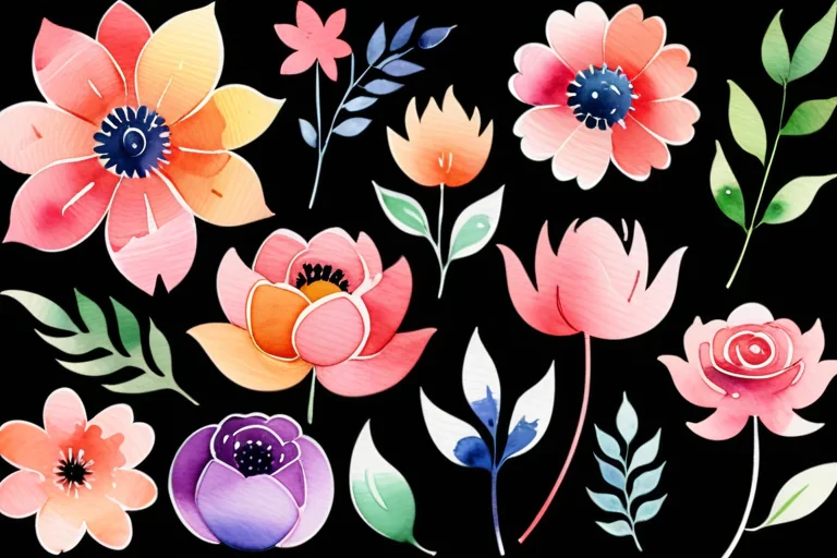 watercolor flower clipart