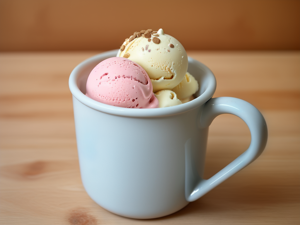 ice cream in a mug