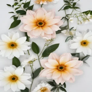 flowers with white background