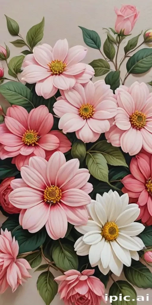aesthetic flower painting