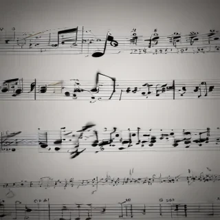 transparent music notes