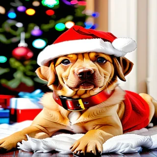 pictures of dogs christmas