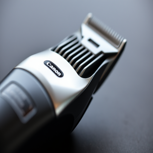 high-quality image of a professional hair clipper with a sleek design, taken with a Canon EOS R5 camera, 50mm lens, aperture f/2.8, ISO 100, natural lighting, focus on the clipper with a shallow depth of field