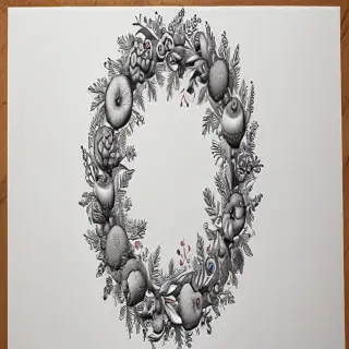 wreath drawing