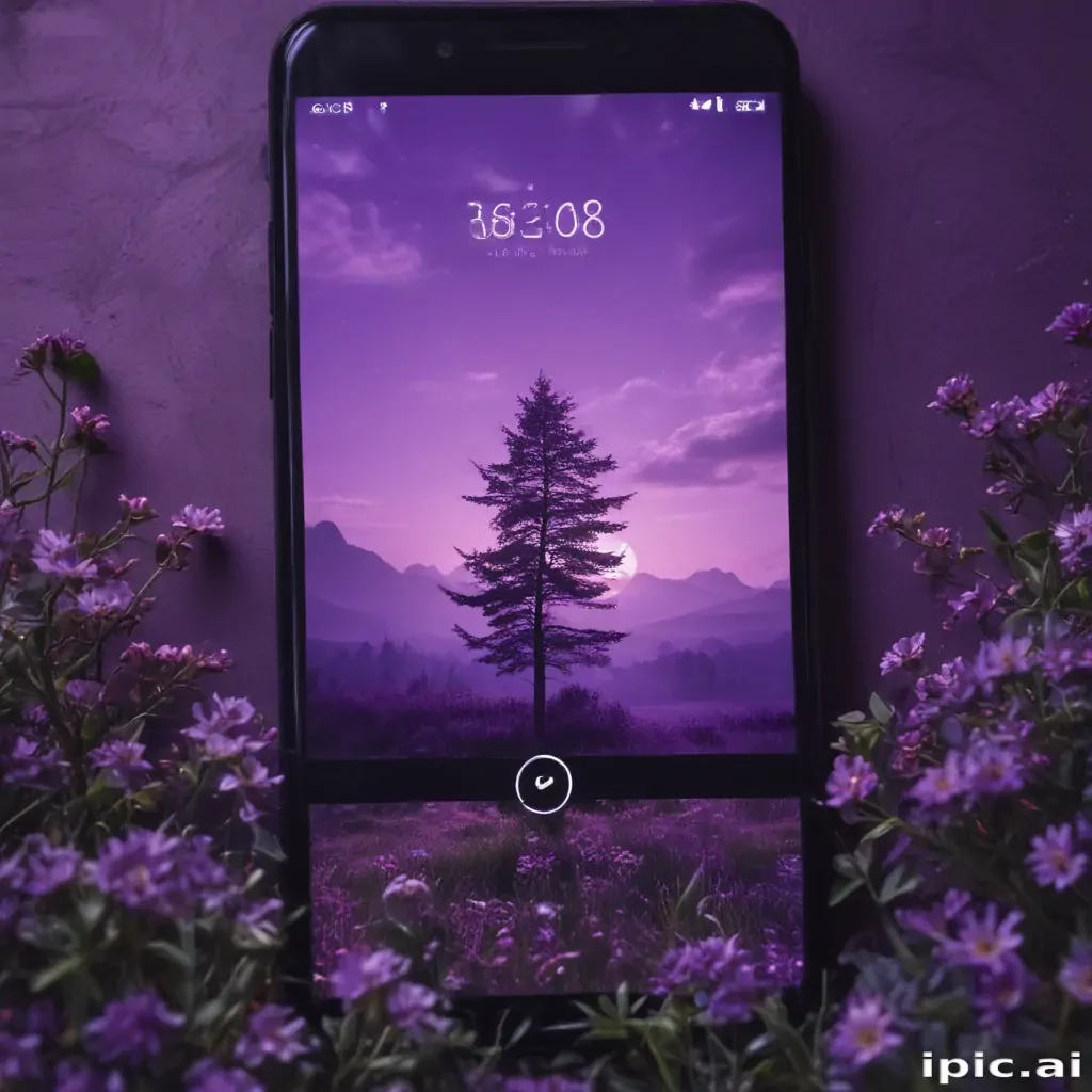 purple lockscreen