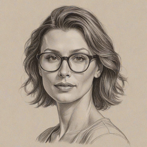 Graceful Bridget Moynahan, pencil sketch, portrait of Magnificent woman 1921s in glasses, hair style beatnik, outline, clear lines, fine lines, 8k