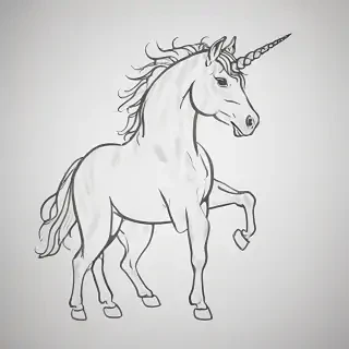 unicorn outline