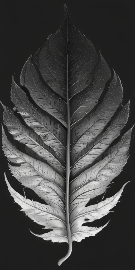 clipart leaf black and white