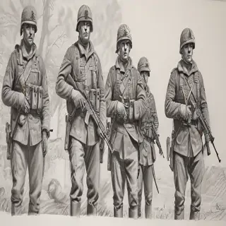 soldiers drawing